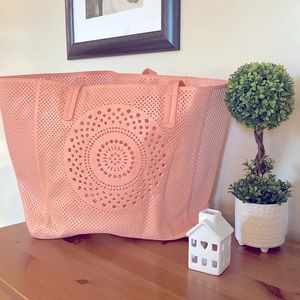Target melon colored beach bag